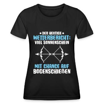 Bogenschütze Bogenschießen Bogen Archer Archery - Frauen Funktions-T-Shirt - Schwarz - Vorne - AI Model Female 172 light (172cm)