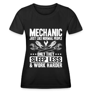 Mechanic Mechanic Mechanics Mechanic - Women's Functional T-Shirt - black - Front - AI Model Female 172 light (172cm)