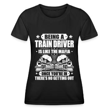 Triebfahrzeugführer Lokführer Train Driver - Women's Functional T-Shirt - black - Front - AI Model Female 172 light (172cm)