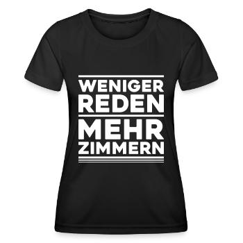 Zimmerer Zimmermann Zimmerei Carpenter Carpentry - Frauen Funktions-T-Shirt - Schwarz - Vorne - AI Model Female 172 light (172cm)
