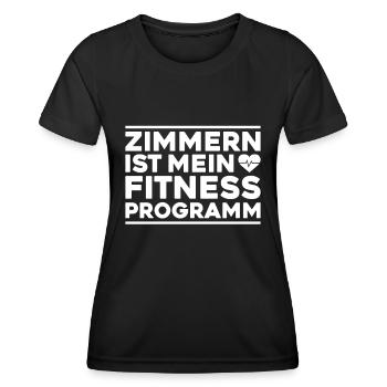 Zimmerer Zimmermann Zimmerei Carpenter Carpentry - Frauen Funktions-T-Shirt - Schwarz - Vorne - AI Model Female 172 light (172cm)