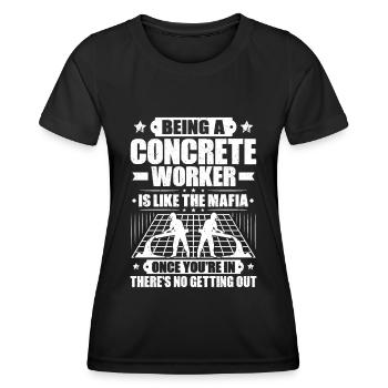 Concrete builder Reinforced concrete builder Concrete Worker - Women's Functional T-Shirt - black - Front - AI Model Female 172 light (172cm)