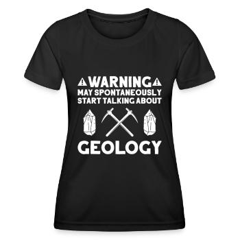 Géologue Géologue Géologue Géologie Géologine - T-shirt sport Femme - noir - Devant - AI Model Female 172 light (172cm)