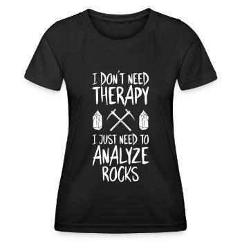 Géologue Géologue Géologue Géologie Géologine - T-shirt sport Femme - noir - Devant - AI Model Female 172 light (172cm)