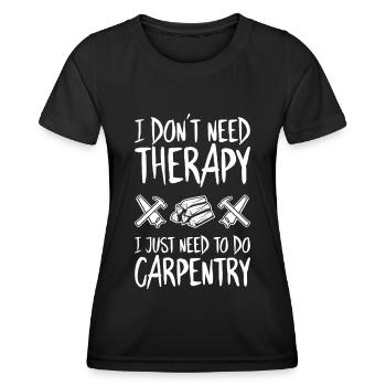 Zimmerer Zimmermann Zimmerei Carpenter Carpentry - Frauen Funktions-T-Shirt - Schwarz - Vorne - AI Model Female 172 light (172cm)