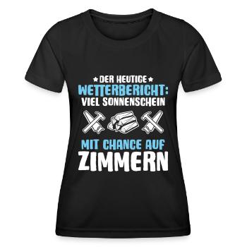 Zimmerer Zimmermann Zimmerei Carpenter Carpentry - Frauen Funktions-T-Shirt - Schwarz - Vorne - AI Model Female 172 light (172cm)