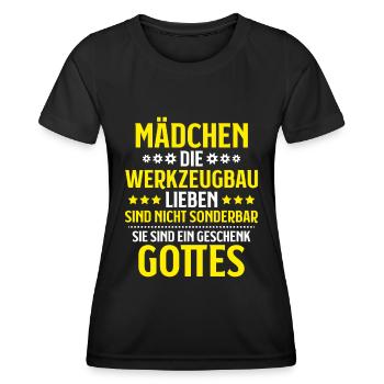 Werkzeugmechaniker Werkzeugmacher Tool & Die Maker - Frauen Funktions-T-Shirt - Schwarz - Vorne - AI Model Female 172 light (172cm)