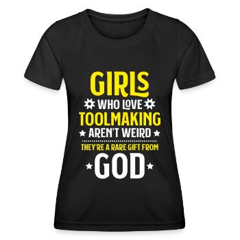 Tool Mechanic Toolmaker Tool & The Maker - T-shirt sport Femme - noir - Devant - AI Model Female 172 light (172cm)
