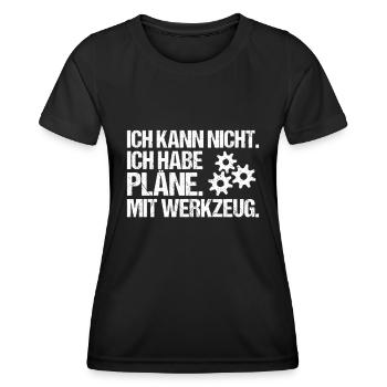 Werkzeugmechaniker Werkzeugmacher Tool & Die Maker - Frauen Funktions-T-Shirt - Schwarz - Vorne - AI Model Female 172 light (172cm)