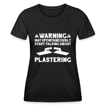 Stuckateur Plasterer Stukkateur Gipser Verputzer - Women's Functional T-Shirt - black - Front - AI Model Female 172 light (172cm)