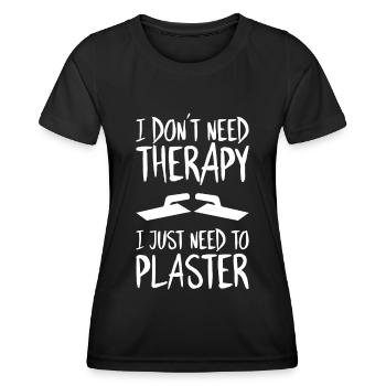Stuckateur Plasterer Stukkateur Gipser Verputzer - Women's Functional T-Shirt - black - Front - AI Model Female 172 light (172cm)