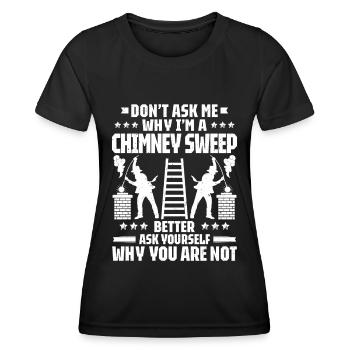 Schornsteinfeger Kaminkehrer Ramoneur - T-shirt sport Femme - noir - Devant - AI Model Female 172 light (172cm)