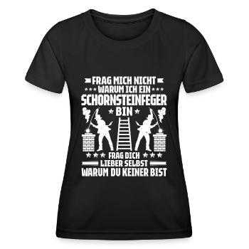 Schornsteinfeger Kaminkehrer Chimney Sweep - Frauen Funktions-T-Shirt - Schwarz - Vorne - AI Model Female 172 light (172cm)