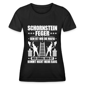 Schornsteinfeger Kaminkehrer Chimney Sweep - Frauen Funktions-T-Shirt - Schwarz - Vorne - AI Model Female 172 light (172cm)