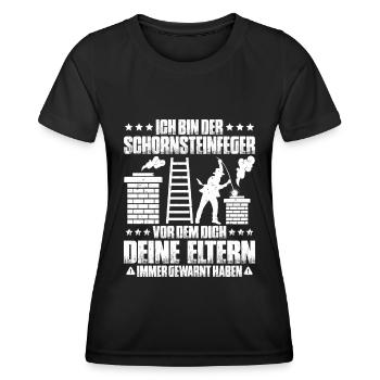 Schornsteinfeger Kaminkehrer Chimney Sweep - Frauen Funktions-T-Shirt - Schwarz - Vorne - AI Model Female 172 light (172cm)