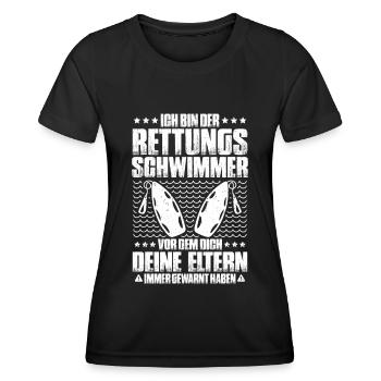 Rettungsschwimmer Wasserrettung Lifesaver - Frauen Funktions-T-Shirt - Schwarz - Vorne - AI Model Female 172 light (172cm)
