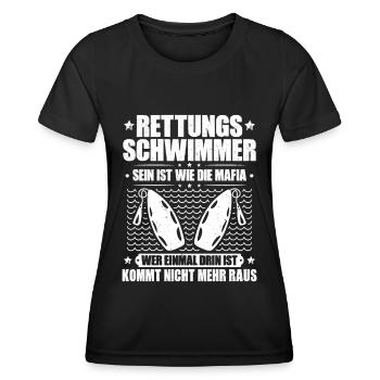 Rettungsschwimmer Wasserrettung Lifesaver - Frauen Funktions-T-Shirt - Schwarz - Vorne - AI Model Female 172 light (172cm)