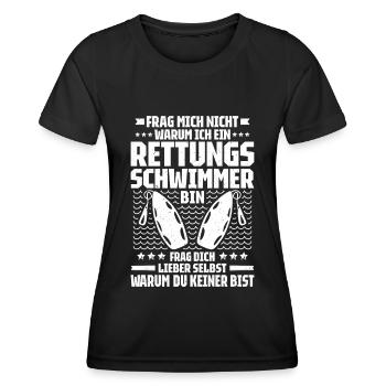 Rettungsschwimmer Wasserrettung Lifesaver - Frauen Funktions-T-Shirt - Schwarz - Vorne - AI Model Female 172 light (172cm)