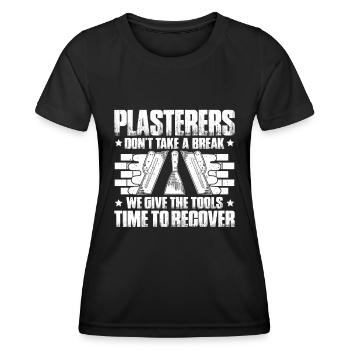 Stuckateur Plasterer Stukkateur Gipser Verputzer - Women's Functional T-Shirt - black - Front - AI Model Female 172 light (172cm)
