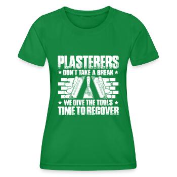 Stuckateur Plasterer Stukkateur Gipser Verputzer - Frauen Funktions-T-Shirt - Kelly Green - Vorne - AI Model Female 172 dark (172cm)