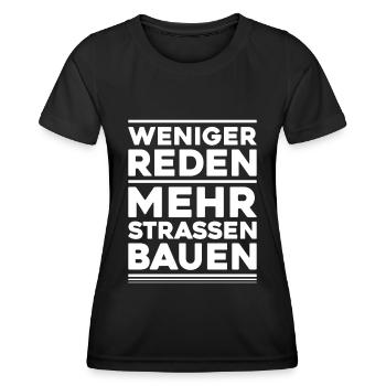 Straßenbauer Asphaltbauer Straßenbau - Frauen Funktions-T-Shirt - Schwarz - Vorne - AI Model Female 172 light (172cm)