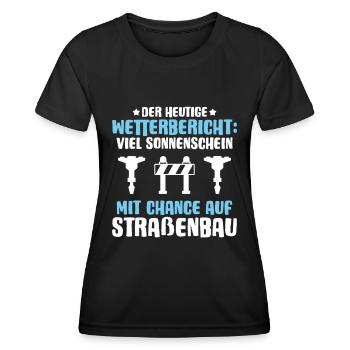 Straßenbauer Asphaltbauer Straßenbau - Frauen Funktions-T-Shirt - Schwarz - Vorne - AI Model Female 172 light (172cm)
