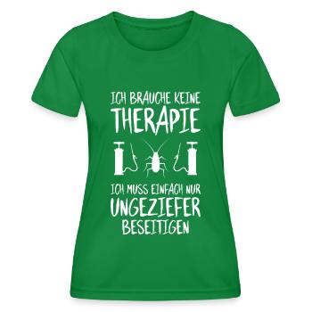 Schädlingsbekämpfer Kammerjäger Exterminator - Frauen Funktions-T-Shirt - Kelly Green - Vorne - AI Model Female 172 dark (172cm)