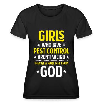 Schädlingsbekämpfer Kammerjäger Exterminator - Frauen Funktions-T-Shirt - Schwarz - Vorne - AI Model Female 172 light (172cm)