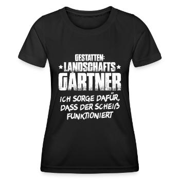 Landschaftsgärtner Gartenbau Landschaftsbau Garten - Frauen Funktions-T-Shirt - Schwarz - Vorne - AI Model Female 172 light (172cm)
