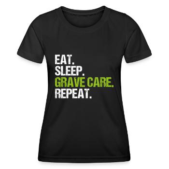 Friedhofsgärtner Friedhof Cemetery Gardener - Frauen Funktions-T-Shirt - Schwarz - Vorne - AI Model Female 172 light (172cm)