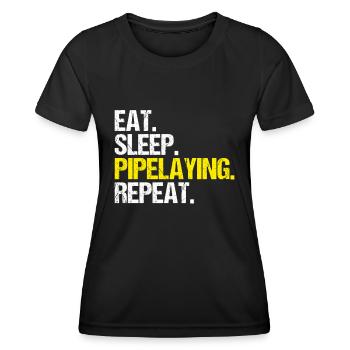 Pipeline Builder Pipeline Construction Pipelayer - Women's Functional T-Shirt - black - Front - AI Model Female 172 light (172cm)