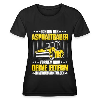 Asphaltbauer Asphaltierer Schwarzstraßenbauer - Frauen Funktions-T-Shirt - Schwarz - Vorne - AI Model Female 172 light (172cm)