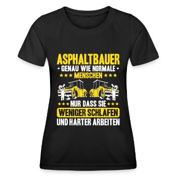 Asphaltbauer Asphaltierer Schwarzstraßenbauer - Frauen Funktions-T-Shirt - Schwarz - Vorne - AI Model Female 172 light (172cm)