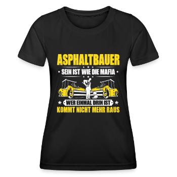 Asphaltbauer Asphaltierer Schwarzstraßenbauer - Frauen Funktions-T-Shirt - Schwarz - Vorne - AI Model Female 172 light (172cm)