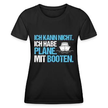 Bootsbauer Bootsbau Schiffbauer Schiffbau Boote - Frauen Funktions-T-Shirt - Schwarz - Vorne - AI Model Female 172 light (172cm)