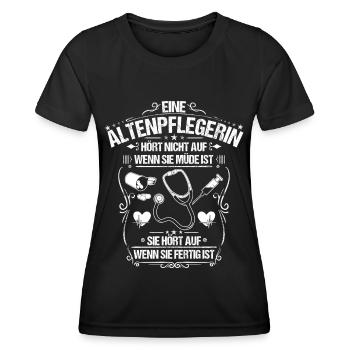Altenpflegerin Altenpfleger Altenpflege Geschenk - Frauen Funktions-T-Shirt - Schwarz - Vorne - AI Model Female 172 light (172cm)