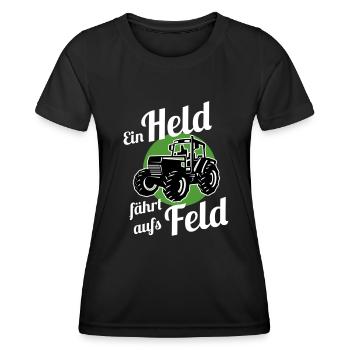 Trekker Traktor landwirt - Frauen Funktions-T-Shirt - Schwarz - Vorne - AI Model Female 172 light (172cm)
