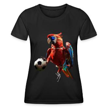 Perroquet - T-shirt sport Femme - noir - Devant - AI Model Female 172 light (172cm)