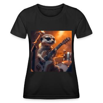 Suricate - T-shirt sport Femme - noir - Devant - AI Model Female 172 light (172cm)