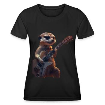 Suricate - T-shirt sport Femme - noir - Devant - AI Model Female 172 light (172cm)