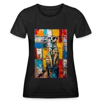 Suricate - T-shirt sport Femme - noir - Devant - AI Model Female 172 light (172cm)