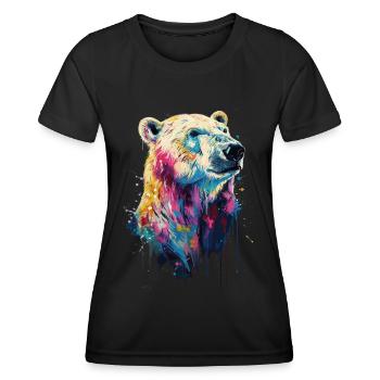 Eisbär - Frauen Funktions-T-Shirt - Schwarz - Vorne - AI Model Female 172 light (172cm)