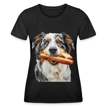 Australian Shepherd - Women's Functional T-Shirt - black - Front - AI Model Female 172 light (172cm)