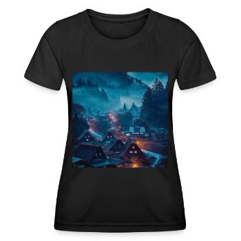 Japan - Frauen Funktions-T-Shirt - Schwarz - Vorne - AI Model Female 172 light (172cm)