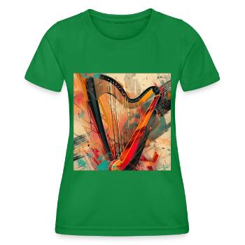 Harp - Women's Functional T-Shirt - kelly green - Front - AI Model Female 172 dark (172cm)