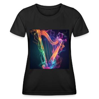 Harp - Women's Functional T-Shirt - black - Front - AI Model Female 172 light (172cm)