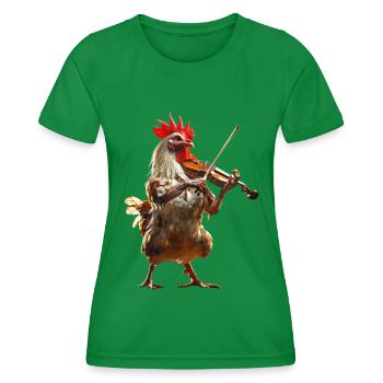 Hahn Violine - Frauen Funktions-T-Shirt - Kelly Green - Vorne - AI Model Female 172 dark (172cm)