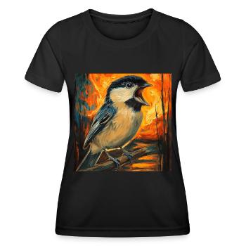 Meise - Frauen Funktions-T-Shirt - Schwarz - Vorne - AI Model Female 172 light (172cm)