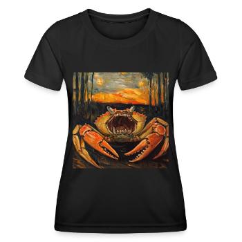 Krabbe - Frauen Funktions-T-Shirt - Schwarz - Vorne - AI Model Female 172 light (172cm)