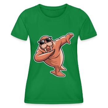 Walross - Frauen Funktions-T-Shirt - Kelly Green - Vorne - AI Model Female 172 dark (172cm)